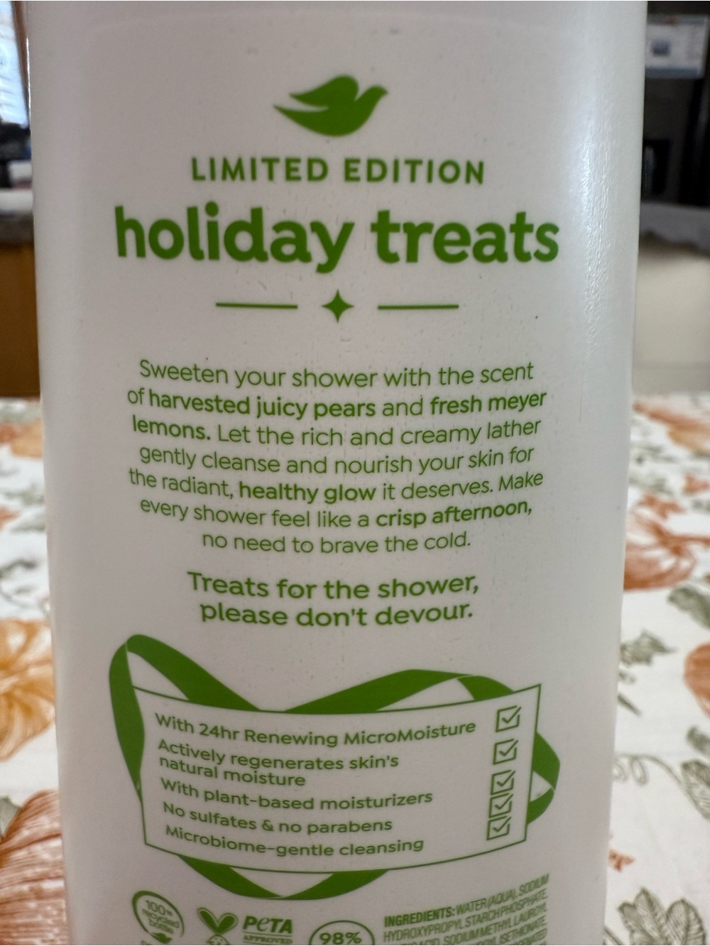 Dove Pear Delight Limited Edition Body Wash - Picture 2 of 2